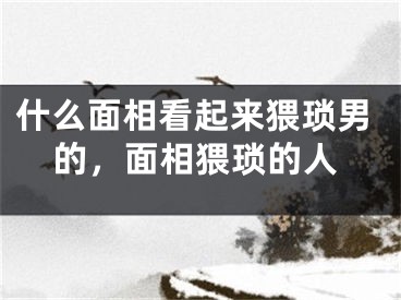 什么面相看起来猥琐男的，面相猥琐的人