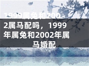 1999属兔和2002属马配吗,1999年属兔和2002年属马婚配