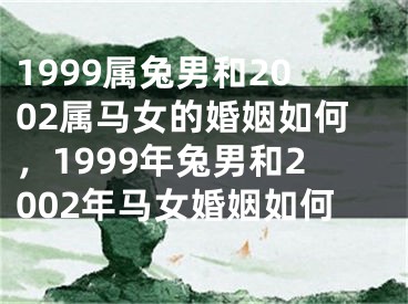 1999属兔男和2002属马女的婚姻如何,1999年兔男和2002年马女婚姻如何