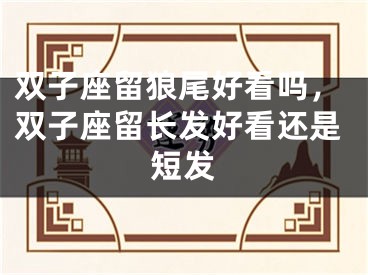 双子座留狼尾好看吗，双子座留长发好看还是短发