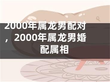 2000年属龙男配对，2000年属龙男婚配属相