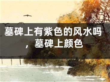 墓碑上有紫色的风水吗,墓碑上颜色