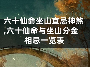六十仙命坐山宜忌神煞,六十仙命与坐山分金相忌一览表