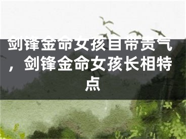 剑锋金命女孩自带贵气,剑锋金命女孩长相特点