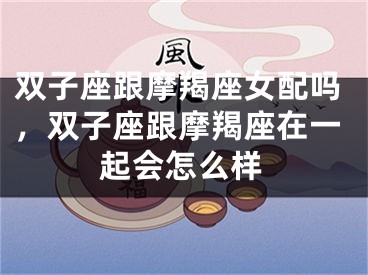 双子座跟摩羯座女配吗，双子座跟摩羯座在一起会怎么样