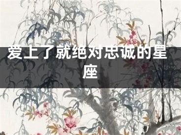 爱上了就绝对忠诚的星座