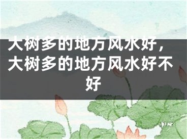 大树多的地方风水好，大树多的地方风水好不好