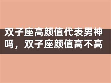 双子座高颜值代表男神吗，双子座颜值高不高