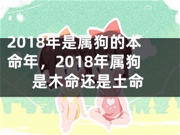 2018年是属狗的本命年，2018年属狗是木命还是土命