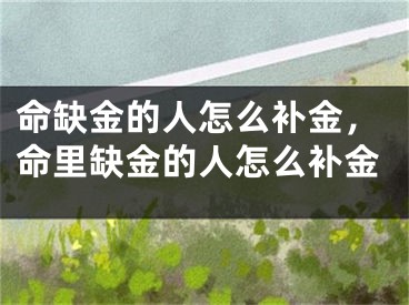 命缺金的人怎么补金,命里缺金的人怎么补金