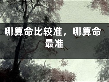哪算命比较准,哪算命最准