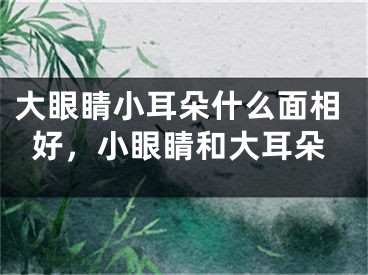 大眼睛小耳朵什么面相好,小眼睛和大耳朵
