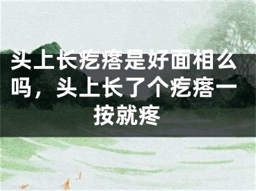 头上长疙瘩是好面相么吗，头上长了个疙瘩一按就疼