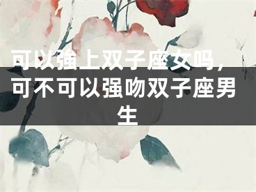 可以強上双子座女吗，可不可以强吻双子座男生