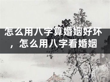 怎么用八字算婚姻好坏，怎么用八字看婚姻