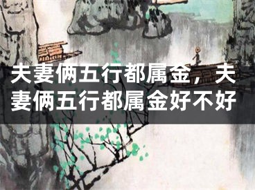 夫妻俩五行都属金，夫妻俩五行都属金好不好