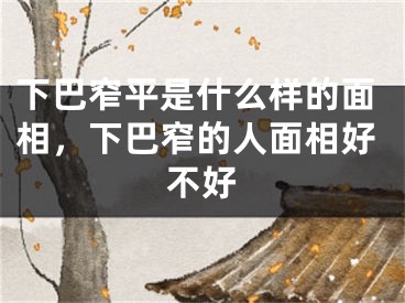 下巴窄平是什么样的面相，下巴窄的人面相好不好