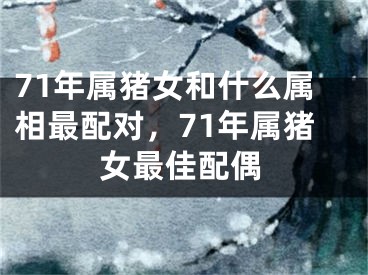 71年属猪女和什么属相最配对，71年属猪女最佳配偶