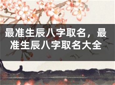 最准生辰八字取名,最准生辰八字取名大全