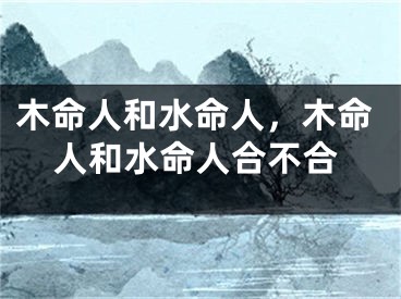 木命人和水命人，木命人和水命人合不合