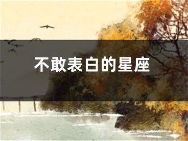 不敢表白的星座