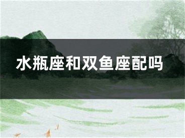 水瓶座和双鱼座配吗