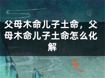 父母木命儿子土命，父母木命儿子土命怎么化解