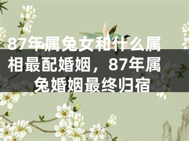 87年属兔女和什么属相最配婚姻，87年属兔婚姻最终归宿