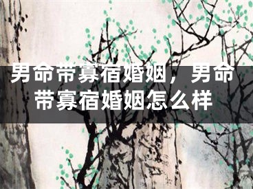 男命带寡宿婚姻,男命带寡宿婚姻怎么样