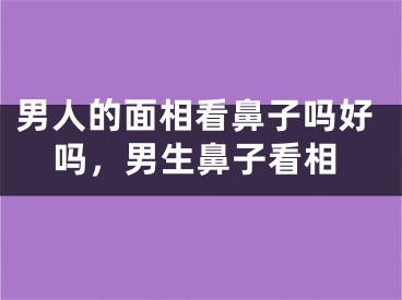 男人的面相看鼻子吗好吗,男生鼻子看相
