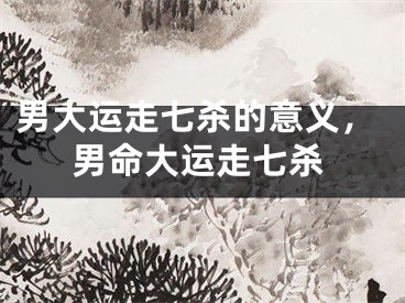 男大运走七杀的意义,男命大运走七杀