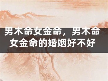 男木命女金命，男木命女金命的婚姻好不好