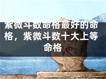 紫微斗数命格最好的命格，紫微斗数十大上等命格