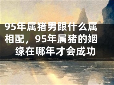 95年属猪男跟什么属相配，95年属猪的姻缘在哪年才会成功