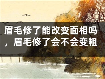 眉毛修了能改变面相吗，眉毛修了会不会变粗