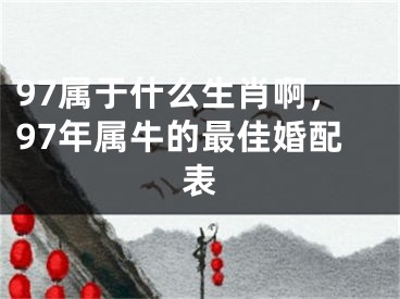 97属于什么生肖啊，97年属牛的最佳婚配表