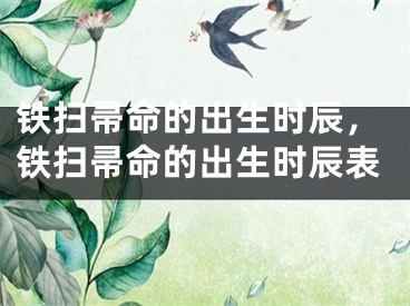 铁扫帚命的出生时辰，铁扫帚命的出生时辰表
