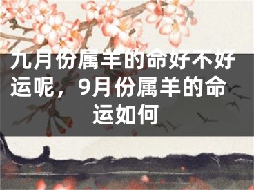 九月份属羊的命好不好运呢,9月份属羊的命运如何