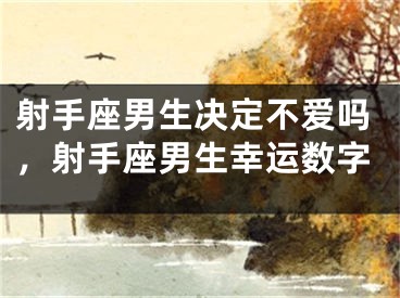 射手座男生决定不爱吗,射手座男生幸运数字