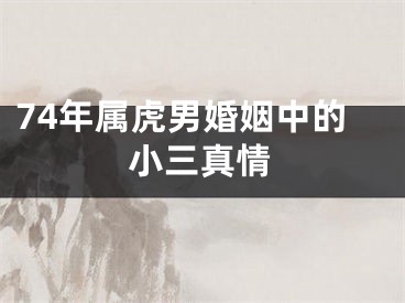 74年属虎男婚姻中的小三真情