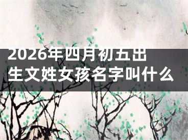 2026年四月初五出生文姓女孩名字叫什么