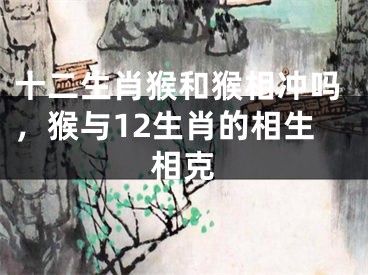 十二生肖猴和猴相冲吗，猴与12生肖的相生相克