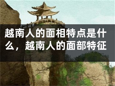 越南人的面相特点是什么，越南人的面部特征