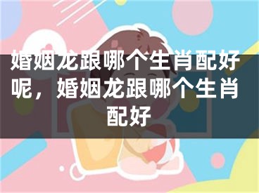 婚姻龙跟哪个生肖配好呢,婚姻龙跟哪个生肖配好