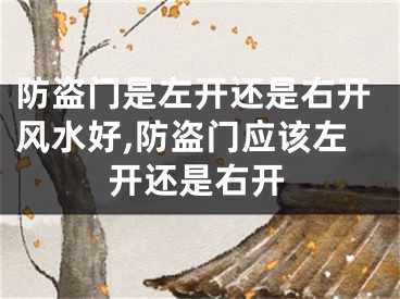 防盗门是左开还是右开风水好,防盗门应该左开还是右开