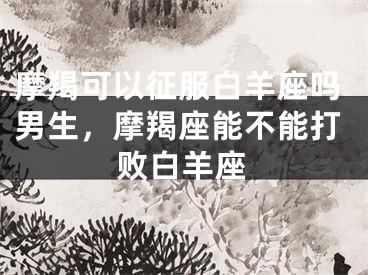摩羯可以征服白羊座吗男生，摩羯座能不能打败白羊座