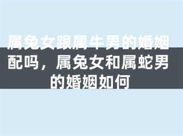 属兔女跟属牛男的婚姻配吗，属兔女和属蛇男的婚姻如何