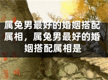属兔男最好的婚姻搭配属相，属兔男最好的婚姻搭配属相是