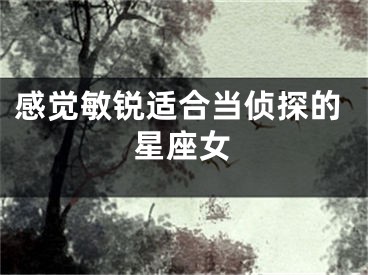 感觉敏锐适合当侦探的星座女