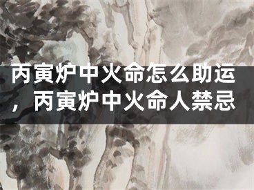 丙寅炉中火命怎么助运，丙寅炉中火命人禁忌